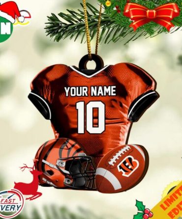 Cincinnati Bengals NFL Sport Ornament Custom Name And Number 2023 Christmas Tree Decorations
