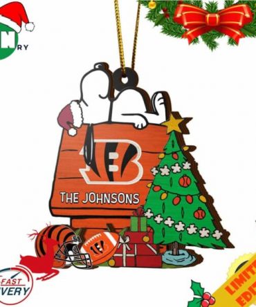 Cincinnati Bengals Snoopy NFL Sport Ornament Custom Name