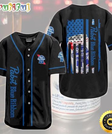 Classic Pabst Blue Ribbon Baseball Jersey