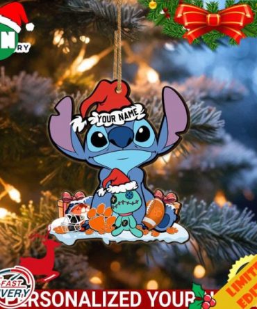 Clemson Tigers Stitch Custom Name Ornament NCAA And Stitch Ornament