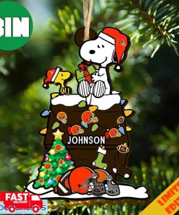 Cleveland Browns NFL Snoopy Ornament Personalized Christmas For Fans Gift 2023 Holidays