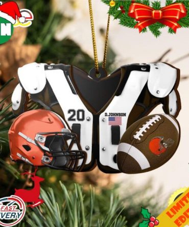 Cleveland Browns NFL Sport Ornament Custom Your Name And Number 2023 Christmas Tree Decorations