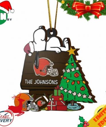 Cleveland Browns Snoopy NFL Sport Ornament Custom Name