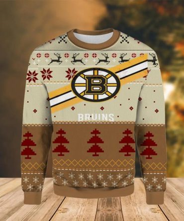 Clinched Atlantic Division Boston Bruins Ugly Christmas Sweater, NHL Christmas Sweater