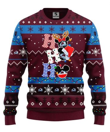 Colorado Avalanche Hohoho Ugly Christmas Sweater, NHL Christmas Sweater