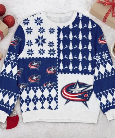 Columbus Blue Jackets NHL Ugly Christmas Sweater, NHL Christmas Sweater