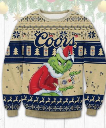 Coors Banquet Grinch Stolen Ugly Sweater, Grinch Holiday Sweater