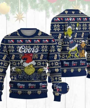 Coors Banquet Grinch Ugly Sweater, Grinch Holiday Sweater