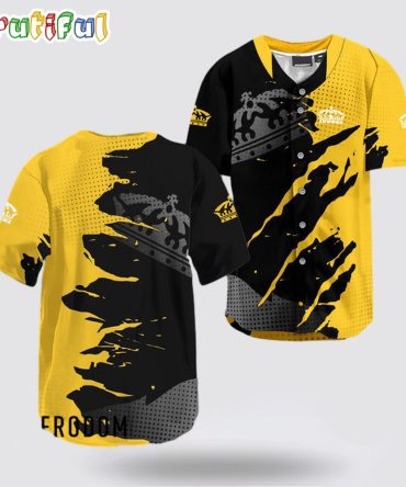 Corona Extra Metal Crack Pattern Baseball Jersey