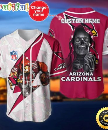 Custom Name NFL Arizona Cardinals Baseball Jersey The Reaper Shirts