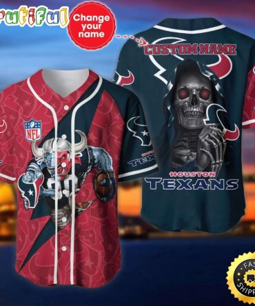 Custom Name NFL Houston Texans Baseball Jersey The Reaper Shirts