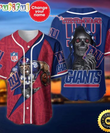 Custom Name NFL New York Giants Baseball Jersey The Reaper Shirts