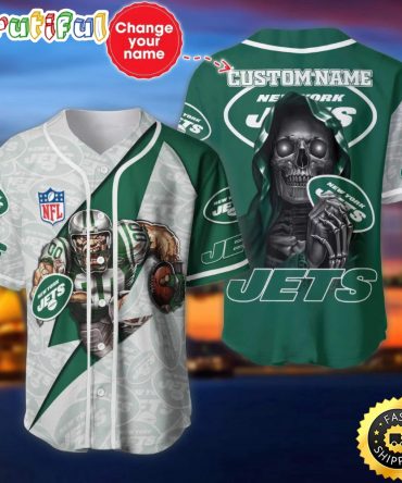 Custom Name NFL New York Jets Baseball Jersey The Reaper Shirts