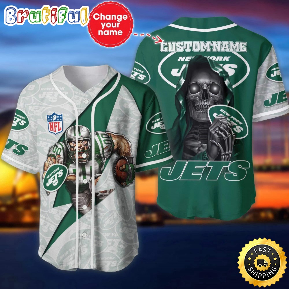 Custom Name NFL New York Jets Baseball Jersey The Reaper Shirts