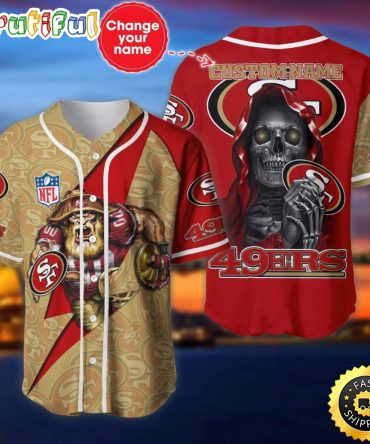 Custom Name NFL San Francisco 49ers Baseball Jersey The Reaper Shirts