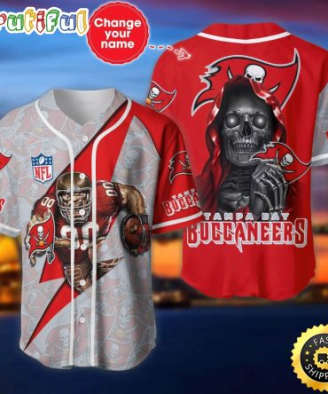 Custom Name NFL Tampa Bay Buccaneers Baseball Jersey The Reaper Shirts