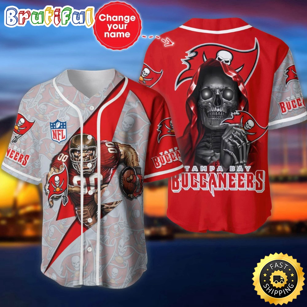 Custom Name NFL Tampa Bay Buccaneers Baseball Jersey The Reaper Shirts