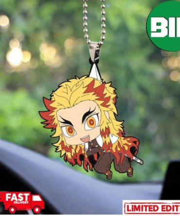 Cute Anime Demon Slayer Kyojuro Rengoku Christmas Tree Decorations Ornament