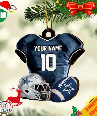Dallas Cowboys NFL Sport Ornament Custom Name And Number 2023 Christmas Tree Decorations