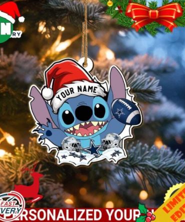 Dallas Cowboys Stitch Ornament NFL Christmas With Stitch Ornament
