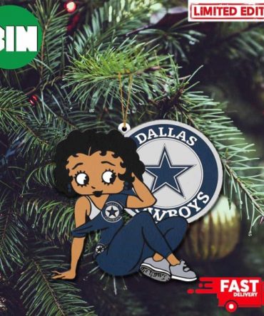 Dallas Cowboys x Betty Boop Christmas Tree Decorations 2023 Holiday Gift Ornament