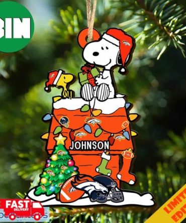 Denver Broncos NFL Snoopy Ornament Personalized Christmas For Fans Gift 2023 Holidays