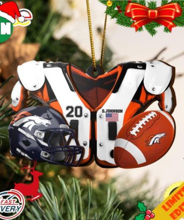 Denver Broncos NFL Sport Ornament Custom Your Name And Number 2023 Christmas Tree Decorations