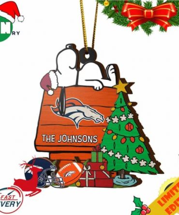 Denver Broncos Snoopy NFL Sport Ornament Custom Name