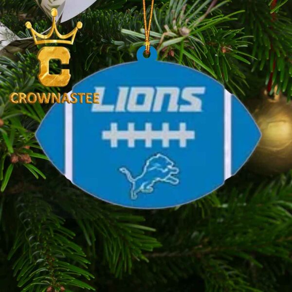 Detroit Lions Football NFL Acrylic Christmas Tree Decoration Ornament