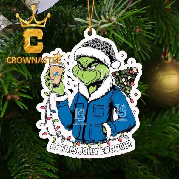Detroit Lions Grinch Is This jolly Enough NFL Football Christmas Tree Decor Ornament
