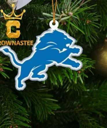 Detroit Lions NFL Logo Acrylic Christmas Tree Decor Ornament