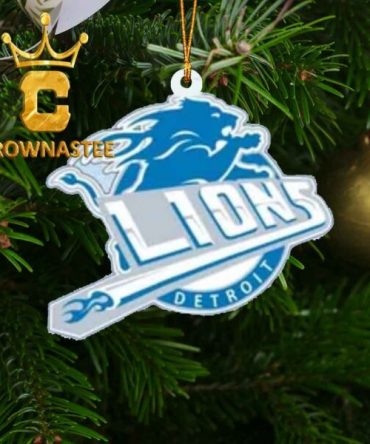 Detroit Lions NFL Logo Acrylic Christmas Tree Decoration Ornament