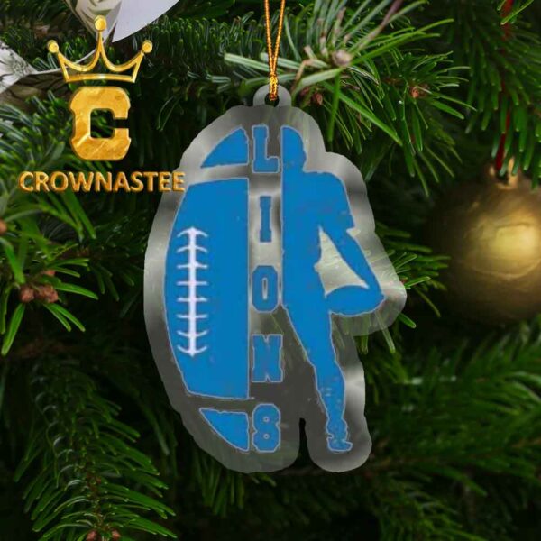 Detroit Lions NFL Player Acrylic Christmas Tree Decor Ornament