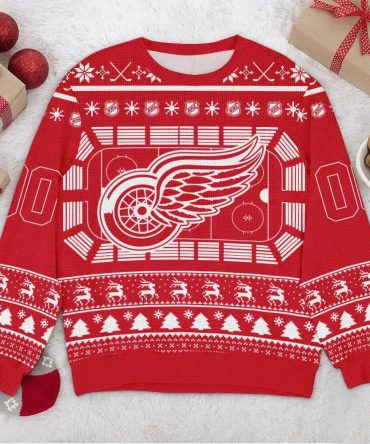 Detroit Red Wings NHL Custom Ugly Christmas Sweater, NHL Christmas Sweater