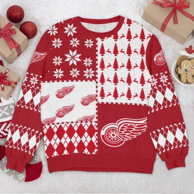 Detroit Red Wings NHL Ugly Christmas Sweater, NHL Christmas Sweater