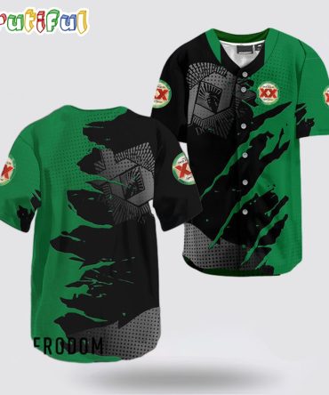 Dos Equis Metal Crack Pattern Baseball Jersey