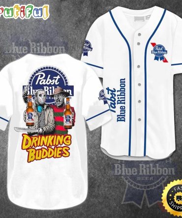 Drinking Buddies Pabst Blue Ribbon Baseball Jersey