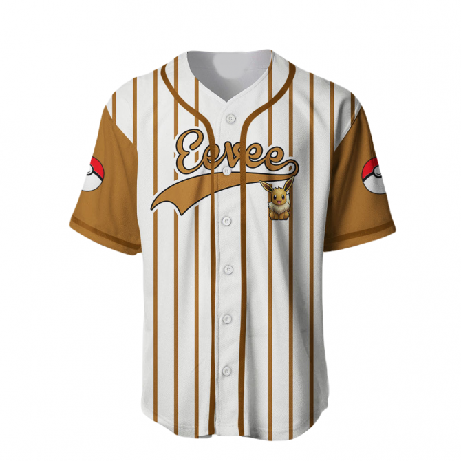 Stylish Eevee Baseball Jersey - Unisex Premium Quality Pokémon Fan Shirt - Image 2