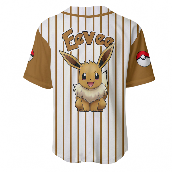 Stylish Eevee Baseball Jersey - Unisex Premium Quality Pokémon Fan Shirt - Image 3