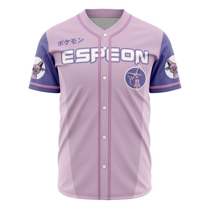 Espeon Baseball Jersey - Stylish Purple Anime Shirt For Fans