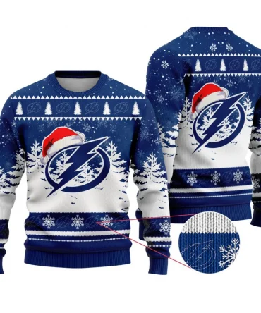 NHL Tampa Bay Lightning Personalized Name Christmas Design Ugly Sweater ST2301