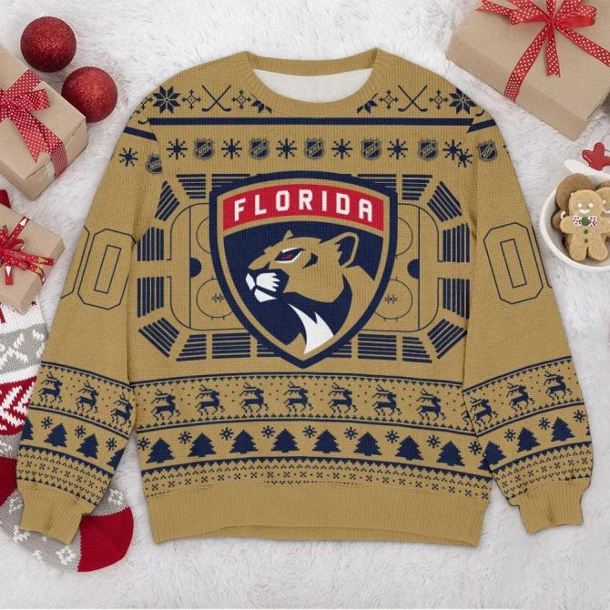 Florida Panthers NHL Custom Ugly Christmas Sweater, NHL Christmas Sweater