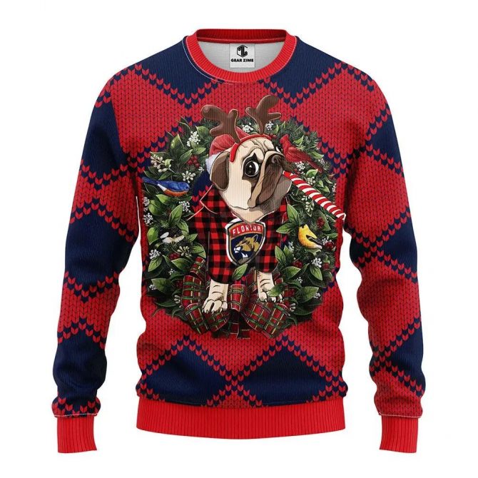 Florida Panthers Pub Dog Ugly Christmas Sweater, NHL Christmas Sweater