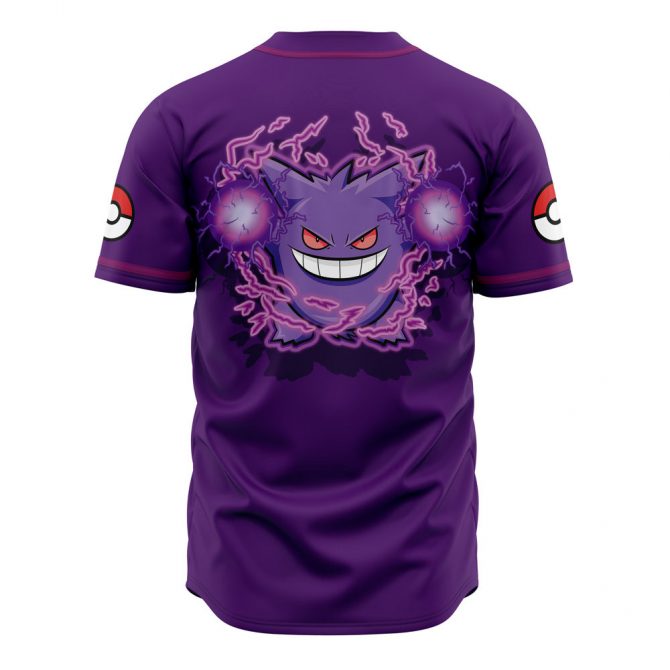Purple Gengar Baseball Jersey - Stylish Unisex Jersey For Pokémon Fans - Image 2