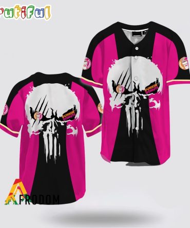 Ghost Head White Skull Dunkin Donut Baseball Jersey