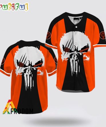 Ghost Head White Skull Jagermeister Baseball Jersey