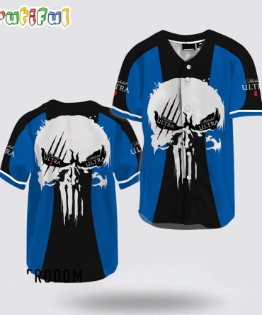 Ghost Head White Skull Michelob ULTRA Baseball Jersey