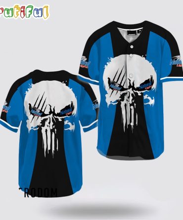 Ghost Head White Skull Natural Light Baseball Jersey