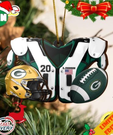 Green Bay Packers NFL Sport Ornament Custom Your Name And Number 2023 Christmas Tree Decorations
