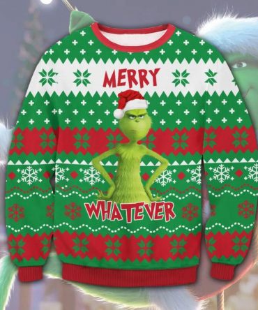 Grinch For Christmas Gifts Ugly Christmas Holiday Sweater, Grinch Holiday Sweater